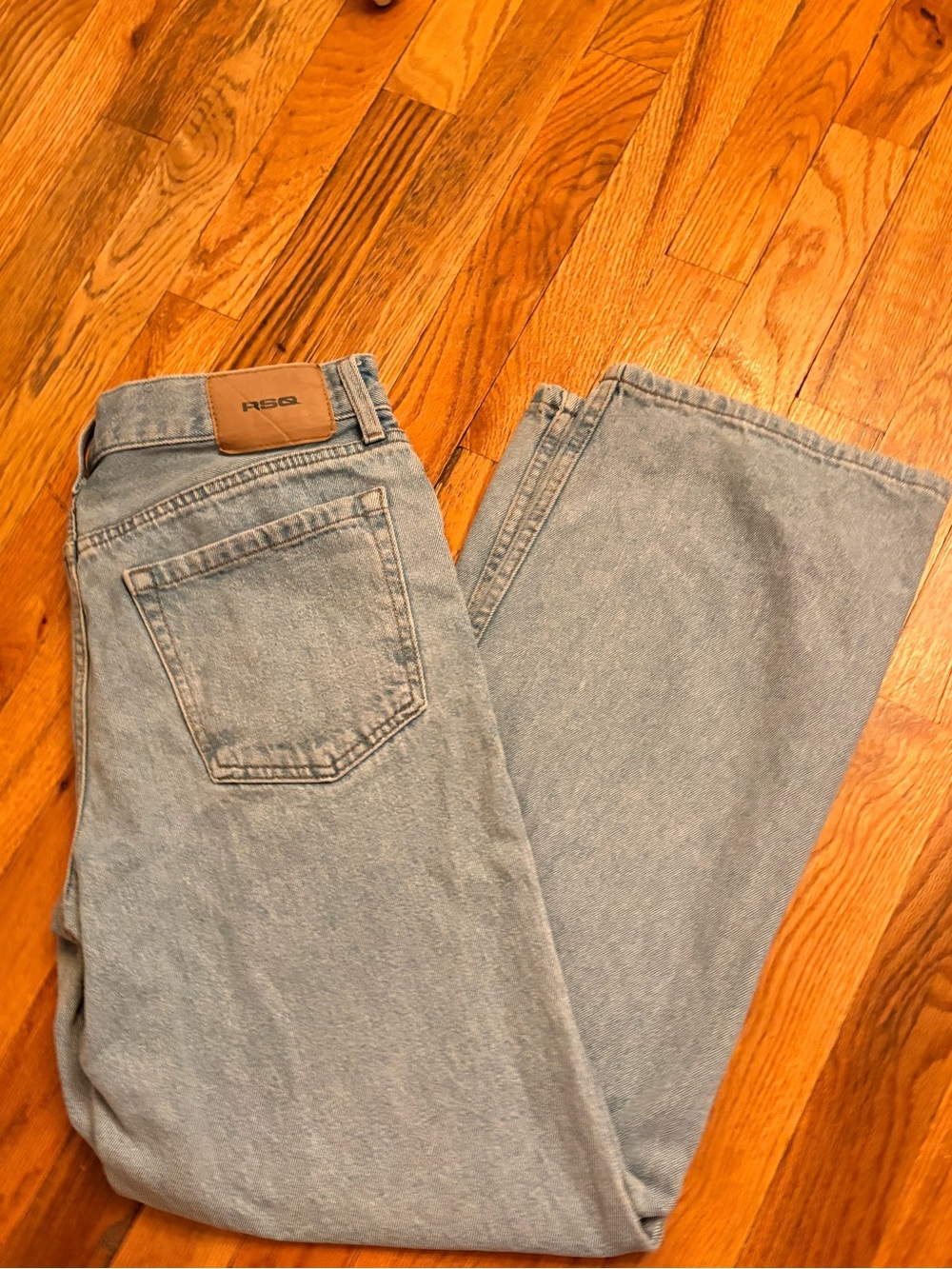 RSQ Mens Light Wash Baggy Jeans